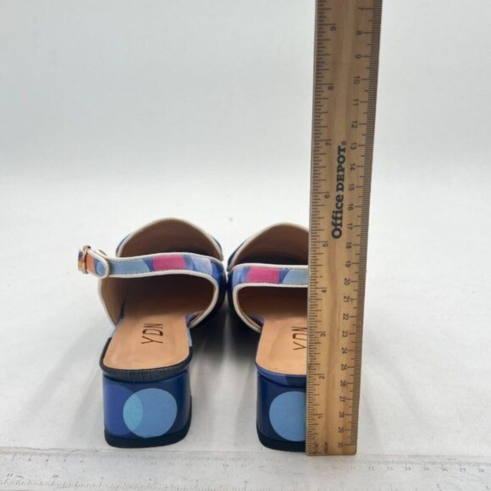 Ydn Colorful Dots Square Toe Block Low Heels Slin… - image 5